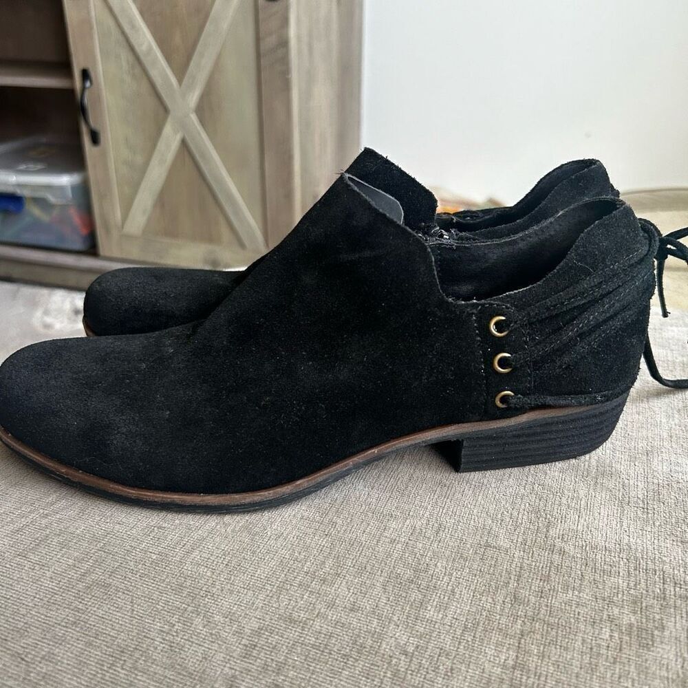 Korks Women's US 8.5 M Black Suede Leather LYDNEY Shootie Ankle Boots